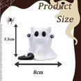 thumbnail image 2 of 1 Pcs Halloween Ghost Figurine Cute Spooky Unique Cat Design Cartoon Mini Figurines Desk Ornament Decorations Indoor for Halloween Decor Home Table Bedroom Office Desktop Display Ornaments, 2 of 9