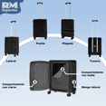 thumbnail image 2 of Maleta de Viaje RM REGALOMEX Plegable Antirrobo 70L Capacidad Negro 26in, 2 of 9