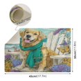 thumbnail image 4 of Qxltty Golden Retrievers Leather Drying Mat for Kitchen Countertops Coffee Mats Hide Stain Quickly Absorbs Water Tableware Decor, 4 of 6