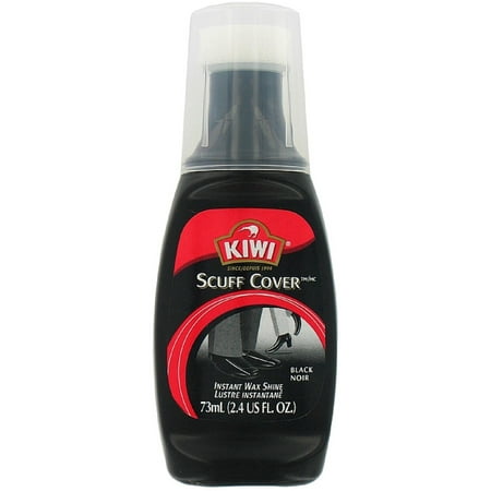 Image of KIWI Scuff Cover Black 2.4 oz (1 Bottle with Sponge Applicator) Pack of 2