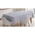 thumbnail image 1 of Garden Tablecloth, Repeating Hand Drawn Nature Growth Pattern with Foliage and Berries, Rectangular Table Cover for Dining Room Kitchen, 52 X 70 Inches, Pink Pale Blue Bluegrey, by Ambesonne, 1 of 3