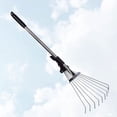 thumbnail image 5 of Retractable Leaf Rake Practical Steel Wire Cleaning Garden Tools for Deciduous Grass Weed, 5 of 8