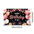 thumbnail image 2 of Yatrandify Decorative Design Happy Birthday Banner Balloon Decoration Party Backdrop for Birthday Party Indoor Decoration Event Celebration, 2 of 7