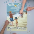 thumbnail image 3 of Wells Beach, Maine, Kite Flyers (1000 Piece Puzzle, Size 19x27, Challenging Jigsaw Puzzle for Adults and Family, Made in USA), 3 of 4
