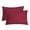 Burgundy, variant on PiccoCasa 2 Pcs Microfiber Pillowcases, Orange Zipper Closure