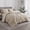 Latte, variant on IGI Queen Ashy Gray Comforter Set- 7 Pieces Pintuck Bedding Set with Comforters, Sheets, Pillowcases & Shams