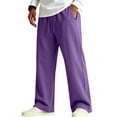 thumbnail image 2 of Havenx Men's Y2k Baggy Sweatpants Wide Leg Drawstring Jogger Pants with Side Pockets Elastic Waist Track Pants Casual Loose Fit Relaxed Lounge Athletic Streetwear, 2 of 6