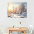 thumbnail image 3 of Nawypu Winter Tree Canvas Wall Art Snow Covered Winter Forest Sunrise Sunset Modern Landscape Mountain Nature Wilderness Photography Print on Canvas for Kitchen and Living Room with Frame, 3 of 5