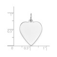 thumbnail image 3 of 14k White Gold Plain .035 Gauge Engravable Heart (12x18mm) Pendant / Charm, 3 of 3