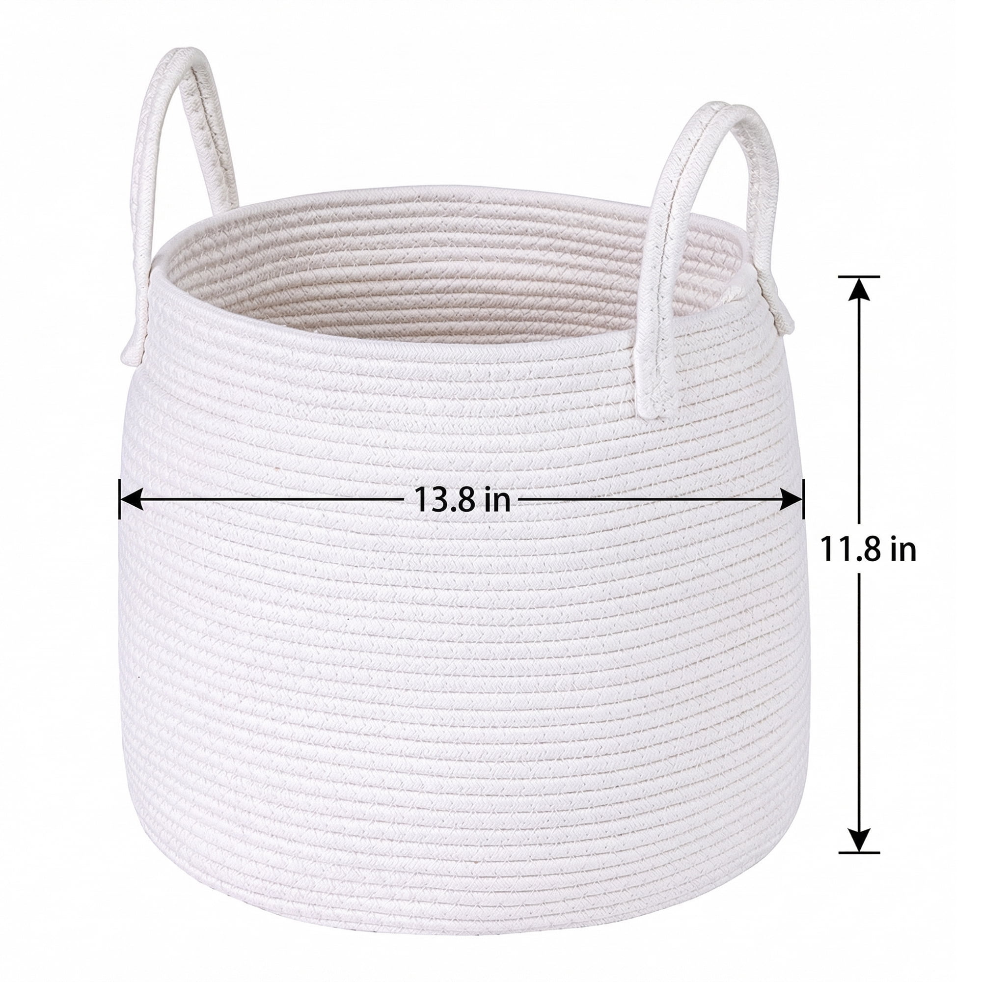 Unique Bargains Storage Basket Shelf Closet Storage Bin White 13.8*13.8*11.8in