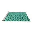 thumbnail image 2 of Ahgly Company Machine Washable Indoor Rectangle Solid Turquoise Blue Modern Area Rugs, 2' x 5', 2 of 4
