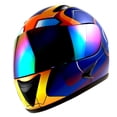 thumbnail image 1 of 1Storm Motorcycle Street Bike BMX MX Youth Kids Full Face Helmet HG316 Iron Man Blue, 1 of 5