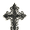Ornate Cross Meditation Space, variant on Qisvanset Virgin Mary Praying Devotional Canvas Wall Art 15.75x11.81 Inches