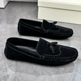 thumbnail image 5 of Men's Casual Loafers Slip On Leather Shoes Male Lightweight Driving Shoes Moccasins Classic Penny Loafer Flats Boat Shoes Outdoor Walking Shoes, 5 of 9