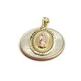 thumbnail image 5 of 10k gold oval virgin Mary Guadalupe pendant charm fine religious jewelry 1.7g, 5 of 12