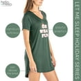 thumbnail image 5 of Hello Mello Holiday Sleep Shirt Soft Lounge Pajama V-Neck Nightgown, Oh What Fun (Women's), 5 of 9