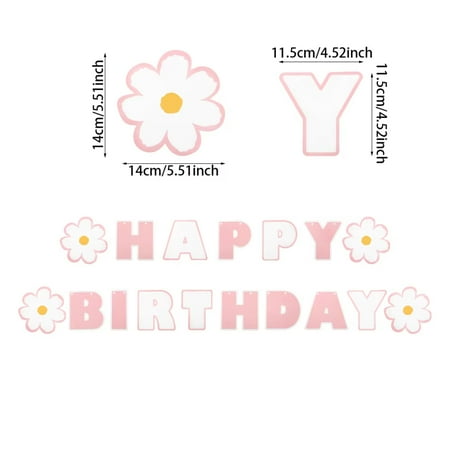 Pink Theme Disposable Tableware Flower Plate Napkin Straws Banner Birthday Party Decor 7/9inch 16pcs for Baby Shower Wedding
