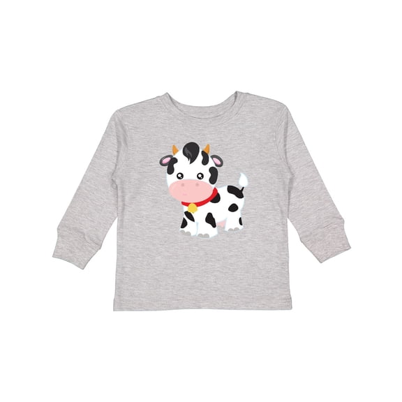 Inktastic Cute Cow, Baby Cow, Little Cow, Farm Animal Boys or Girls Long Sleeve Toddler T-Shirt