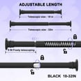 thumbnail image 5 of XIQIYY Small Tension Rod 18-32 Inches Black Shower Curtain Rod Heavy Duty Spring Short Tension Curtain Rod No Drilling Adjustable Shower Rod for Closet, 5 of 8