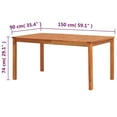 thumbnail image 4 of vidaXL Garden Table 150x90x74 cm Solid Acacia Wood, 4 of 4
