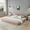 Pink Foam, variant on LHSHID King Chenille Upholstered Platform Bed with Headboard, Blue Green