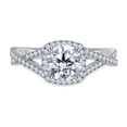 thumbnail image 2 of Certified Moissanite Engagement Ring For Women , 2.50 Cts Round Cut Gemstone Ring Art Deco Moissanite Anniversary Gift , 18K White Gold Plated ring, 2 of 5