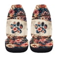 thumbnail image 4 of Jeiento Cute Paw Car Seat Covers Breathable Front Seat Covers Easy Installation Stretch Polyester Fabric Cover Protection Boho Floral Interior Auto Accessories Universal Fit Most Cars SUV, 4 of 7