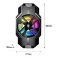 thumbnail image 6 of Xinyolin S3 Mobile Phone Radiator Strong Wind Low Noise Colorful Lights Non-slip Convenient Semiconductor Fast Cooling Universal Cell Phone Cooler Fan Heatsink for Gamer, 6 of 8