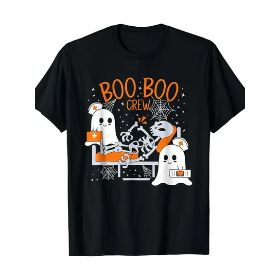 Boo Boo Crew Nurse Shirt Funny Ghost Retro Halloween Nurse T-Shirt, Men's T