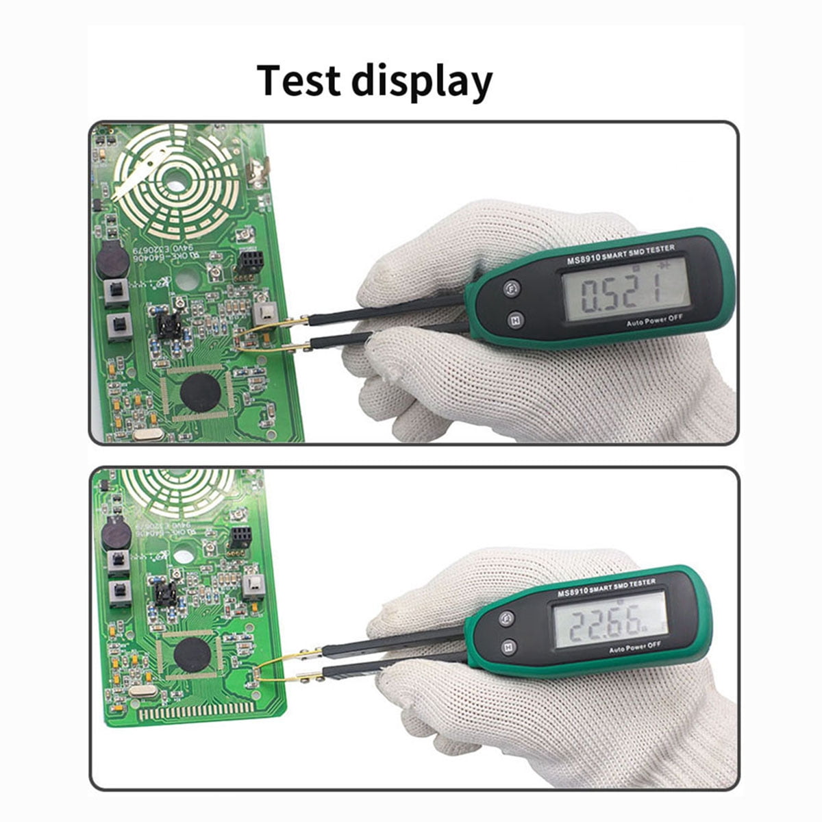 MS8910 High Quality Smart SMD Resistance Multimeter Auto Ranging Digital SMD Tester Continuity Checking Function Auto Scan