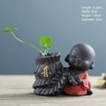 thumbnail image 3 of Zisha Monk Tea Pet with ”Fu” ”Lu” ”Shou” ”Xi” ”Cai” Chinese Character Printing Creative Tea Vase Decoration For Tea Set  Wealth, 3 of 6