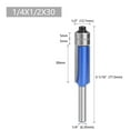 thumbnail image 1 of 1Pc 1/4 Shank Trim Router Bit With Bearing for Wood Template Bit Milling Cutter 6.35X12.7, 1 of 10
