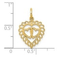 thumbnail image 3 of Finest Gold 10K Yellow Gold Heart Charm, 3 of 3