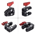 thumbnail image 3 of Andoer Crab Pliers Clip Super Clamp with 1/4" & 3/8" Screw Hole for DSLR Rig LCD Monitor Studio Light Camera Arm Photo Studio Accessory, 3 of 6