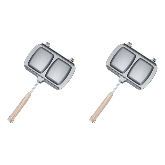 2 Pcs Poêle à Sandwich Antiadhésive Double Face