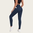 thumbnail image 4 of Celsior Compression Leggings with Pockets Resistance Band 3D Anti Cellulite Leggings for Women High Waisted Scrunch Butt Compression Legging Anti Cellulite Leggings Fitness Sport Pants Navy M, 4 of 6
