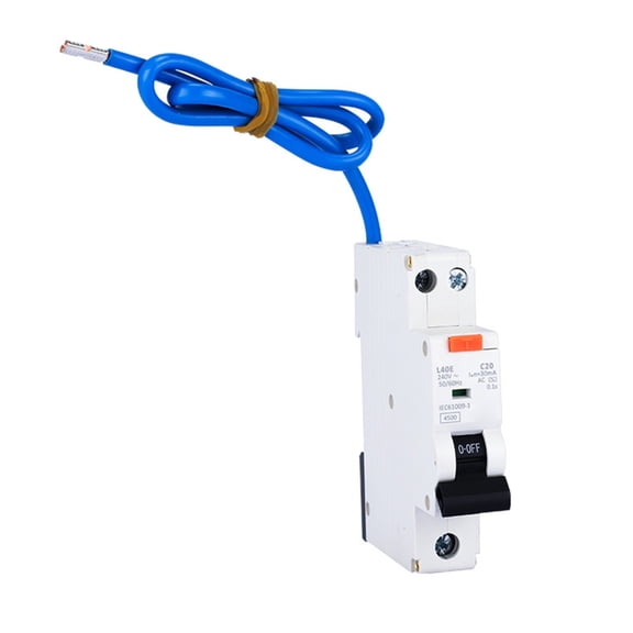 Sturdy 32Amp RCBO Switches Accessory for Earth Leakage 1P N 30mA 6kA B32 Curved Use