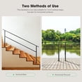 thumbnail image 4 of VIVOSUN Handrail for Stairs, 83" x 36" Fits 1 to 7 Steps, Adjustable Wrought Mattle Iron Handrail, 4 of 7