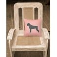thumbnail image 2 of Giant Schnauzer Checkerboard Pink Fabric Decorative Pillow, 2 of 2