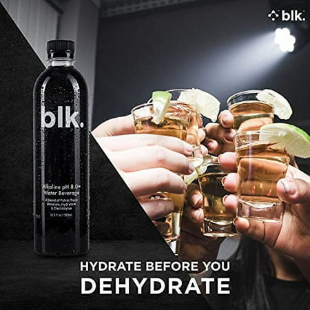 blk premium alkaline water infused with fulvic trace, 16.9 ounce bottles (pack of 24)