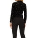 thumbnail image 3 of BLAZER METÁLICO DE VELVET CON ESTRELLAS PARA MUJERES, IMPRESO, DE UNA SOLA BOTÓN, TAMAÑO 3XL, NEGRO-ESTRELLA, 3 of 5