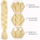 thumbnail image 4 of Paquete de 3 extensiones de cabello sintético NQ Textura Yaki 24 pulgadas rubio, 4 of 5