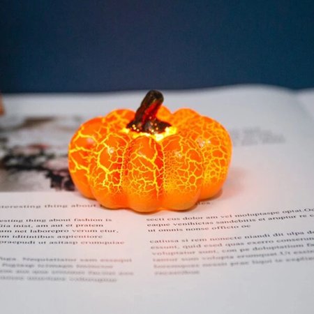 Taicans Glass LED Pumpkins Light with Timer for Halloween Pumpkin Decorations Fall and Thanksgiving Decor