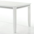 thumbnail image 3 of Castle Place Diamond Glam Rectangular 59"L Wooden Dining Table, White, 3 of 5