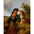 thumbnail image 3 of Edward Charles Barnes 12x14 Black Modern Framed Museum Art Print Titled - The Flower Girl, 3 of 5