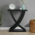 thumbnail image 3 of Convenience Concepts Newport Criss-Cross Console Table in Black Wood Finish, 3 of 6