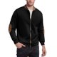 thumbnail image 4 of pstuiky camisas de manga larga para hombre, Camisa de hombre de color liso con cuello alto y manga larga con cremallera informal salir tops m, 4 of 4