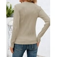 thumbnail image 4 of MOSHU Textured Blouses for Women Crewneck Dressy Womens Tops Casual Long Sleeve Fall Shirts, 4 of 8
