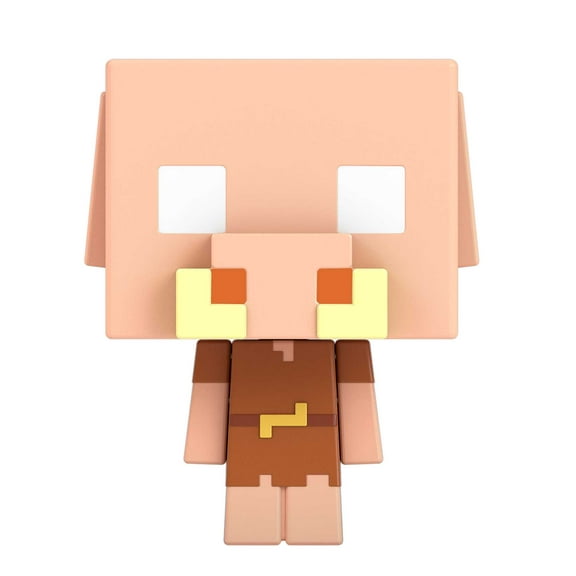 Minecraft Piglin Mini Action Figure, Mob Head Minis Toy with Pixelated Design