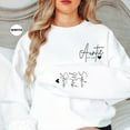 thumbnail image 4 of Auntie Sweatshirt: Nieces Nephews Names Sweatshirt, Pregnancy Reveal Sweatshirt, 4 of 5